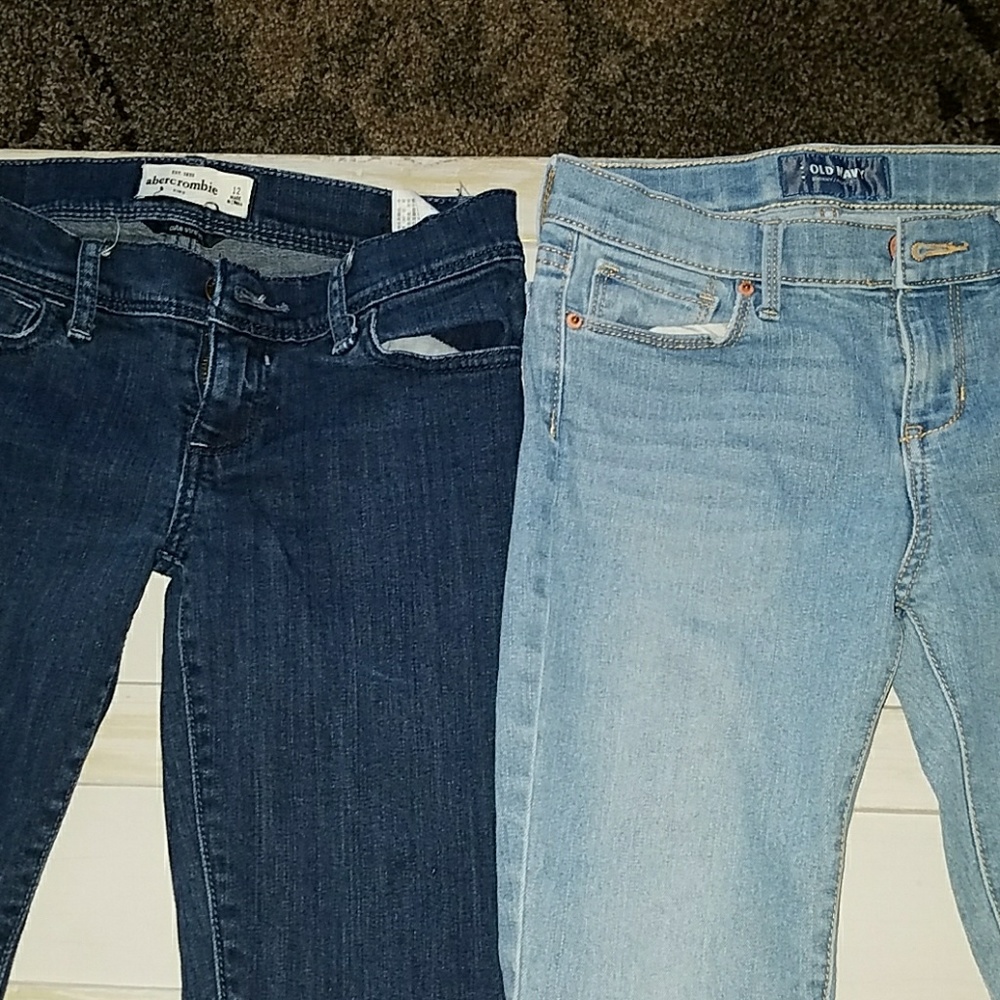 2 pairs girls jeans size 12